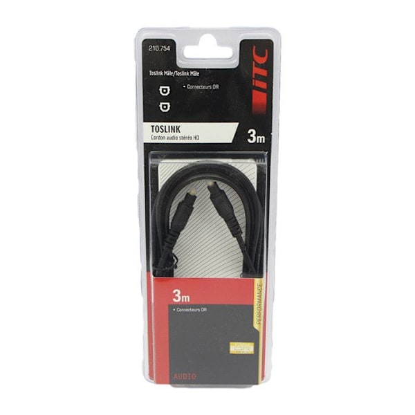 Cordon fiber optique toslink längd 3m - hane/hane Itc 301548