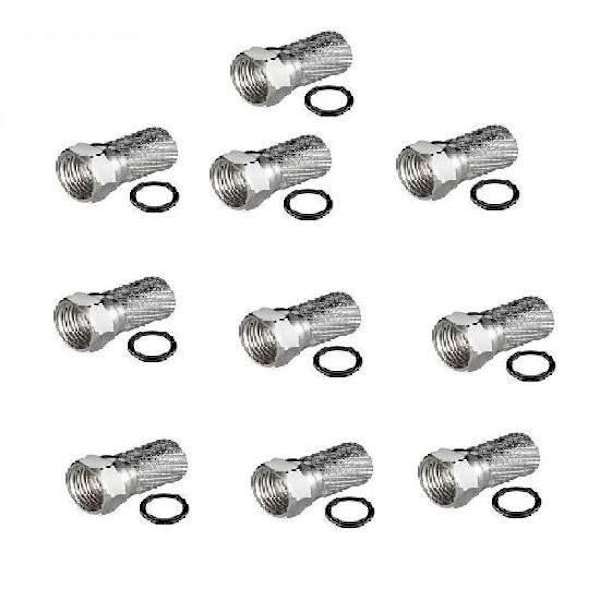 MASSOR MED 10 7MM F PLUG MED O-RING HD ME SATELLITKONTAKT