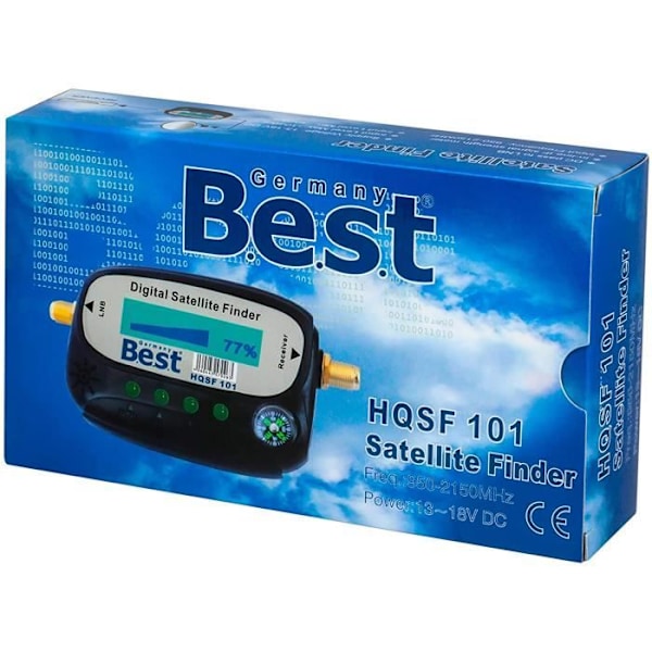 Digital satellitsökare - SATFINDER - HQSF 101 - Frekvens 950-2150MHz - LCD-skärm - Hög känslighet