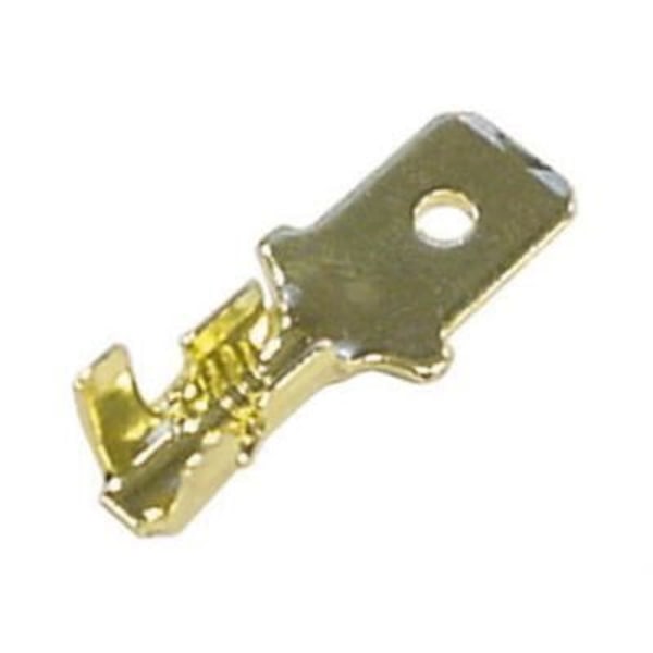 100 han faston terminaler 6,3 x 8mm uisolerede i bro
