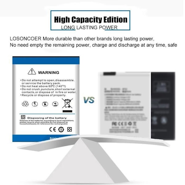 LOSONCOER 7000mAh Li-ion Polymer Batteri - Til Satlink WS-6908 WS-6906 WS-6909 WS-6905 WS-6912 WS-6918 WS-6936 WS-6969 WS-6960