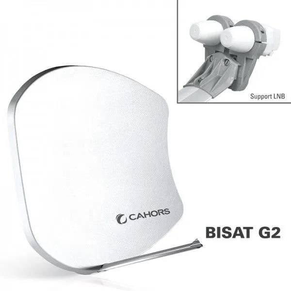 Cahors SMC Bisat Multisatellite Antenne + 2 LNB - 2 udgange, Gain 37,5 dB, Frekvensbånd 10,7 - 12,75 GHz