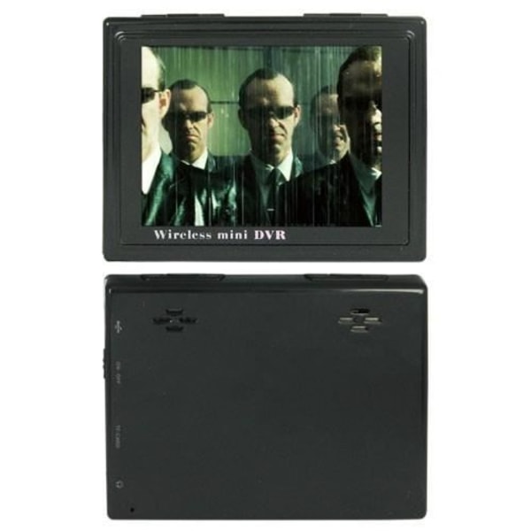 3,5" 4-KANALS LCD-SKÆRM TRÅDLØS HD DVR-SYSTEM MED PENNEFORMET KAMERA Svart