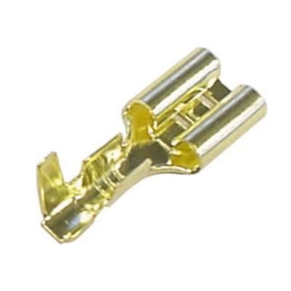 100 hunklemmer 6,3 x 8 mm uisolerede i bronze