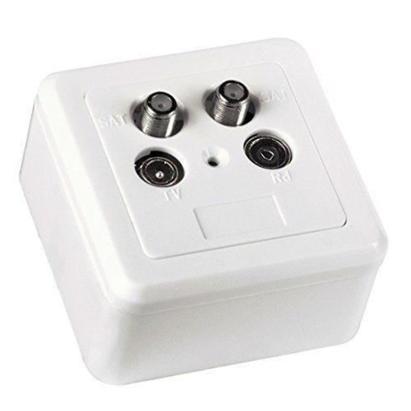 Thomson KCT1713 Twin Satellite Socket Hvid