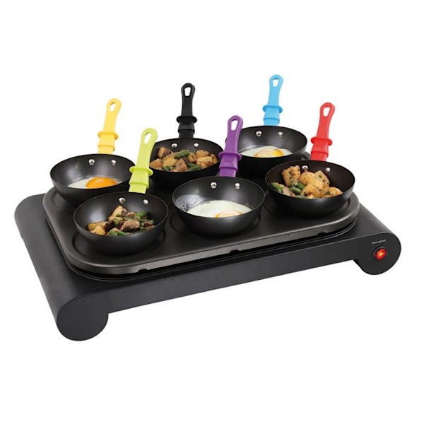 Setti 3 in 1 mini wokit, letkukone ja grilli + 6 wokkia + 6 lastaa + kauha - 6 henkilöä - Livoo DOM200 DOM200