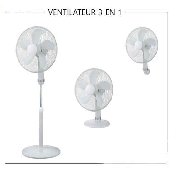 Tuuletin - OPTEX - Pylväs 45 cm - 3 nopeutta - 3 tilaa - Äänenvaimennus