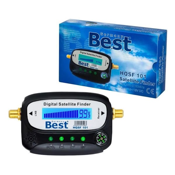 Digital satellitsökare - SATFINDER - HQSF 101 - Frekvens 950-2150MHz - LCD-skärm - Hög känslighet
