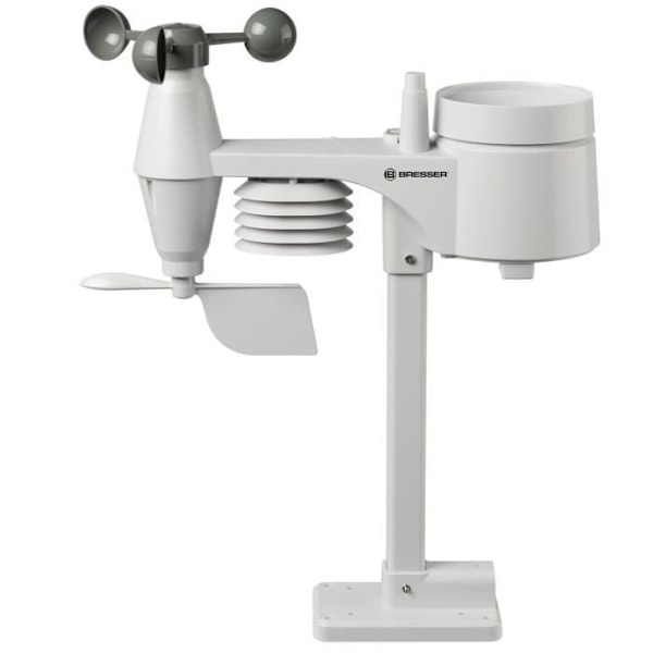 WIFI värisääasema 5-in-1 ulkoanturilla Black BRESSER - Ilmanpaine, kosteus, lämpötila, sade