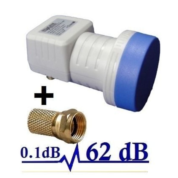 HD-LINE LNB SINGLE PRO 62db!! 0.1DB!! 1 HUVUD P...