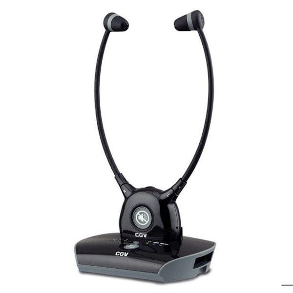 Trådløst TV-headset - CGV - HEL DOLFIN PREMIUM - Stethoskopisk - 2,4 GHz - Sort