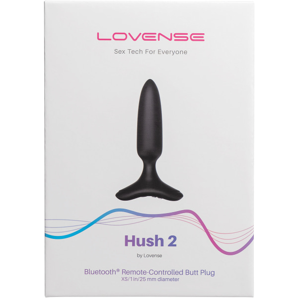 Lovense: Hush 2, Bluetooth Butt Plug Svart