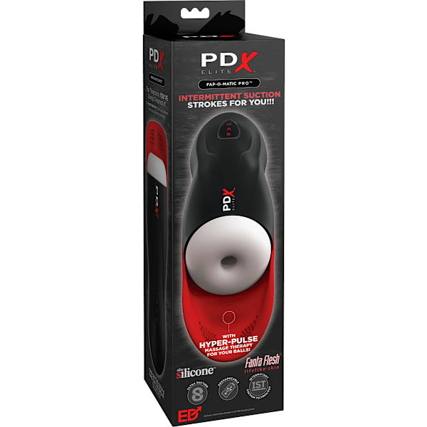 Pipedream PDX Elite: Fap-O-Matic Pro Röd, Svart, Vit