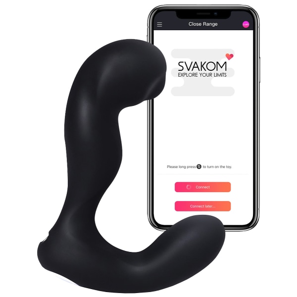 Svakom: Iker, App-Controlled Prostate and Perineum Vibrator Svart