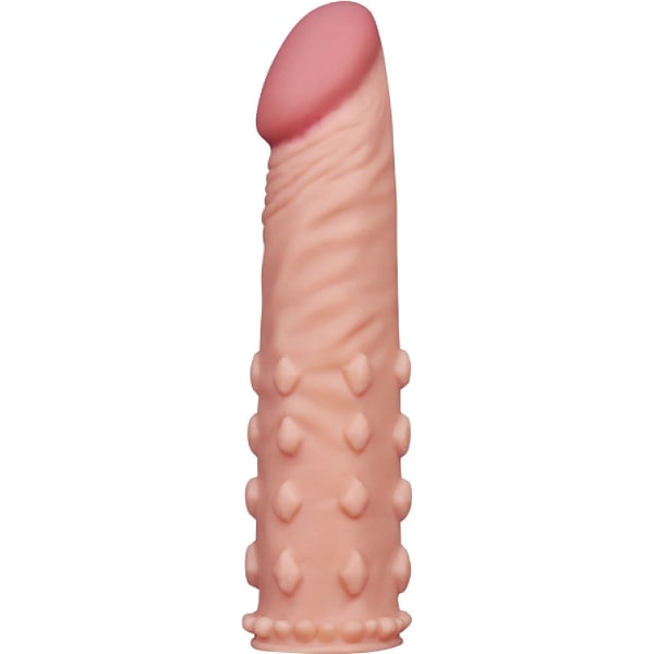 LoveToy: Pleasure X-Tender Penis Sleeve Ljus hudfärg
