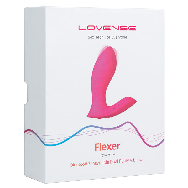 Lovense: Flexer, Bluetooth Insertable Dual Panty Vibrator Rosa