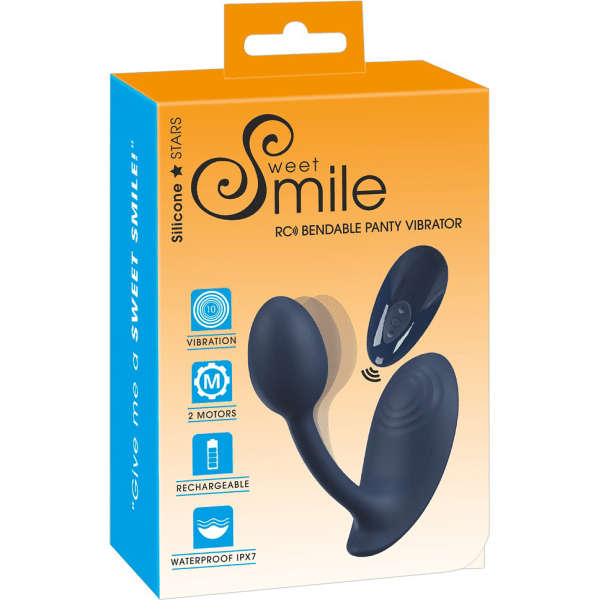 Sweet Smile: RC Bendable Panty Vibrator Blå