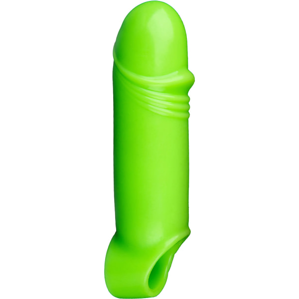Ouch! Glow in the Dark: Smooth Thick Stretchy Penis Sleeve Grön, Självlysande