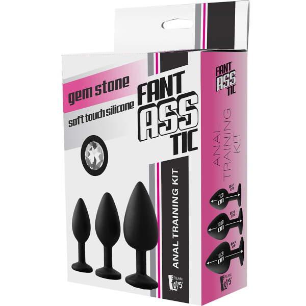 Dream Toys: Fantasstic Anal Training Kit Svart, Transparent