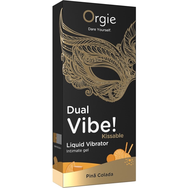 Orgie: Dual Vibe! Liquid Vibrator Gel, Pina Colada, 15 ml Transparent