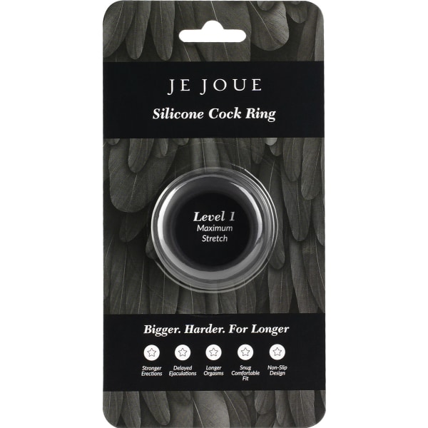 Je Joue: Silicone Cock Ring, Maximum Stretch Svart