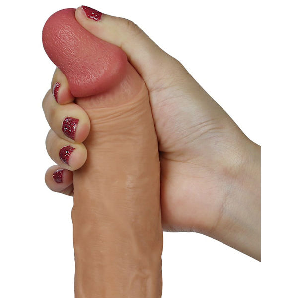 LoveToy: Liam, Silicone Rotating Cock with Vibration, 22 cm Ljus hudfärg