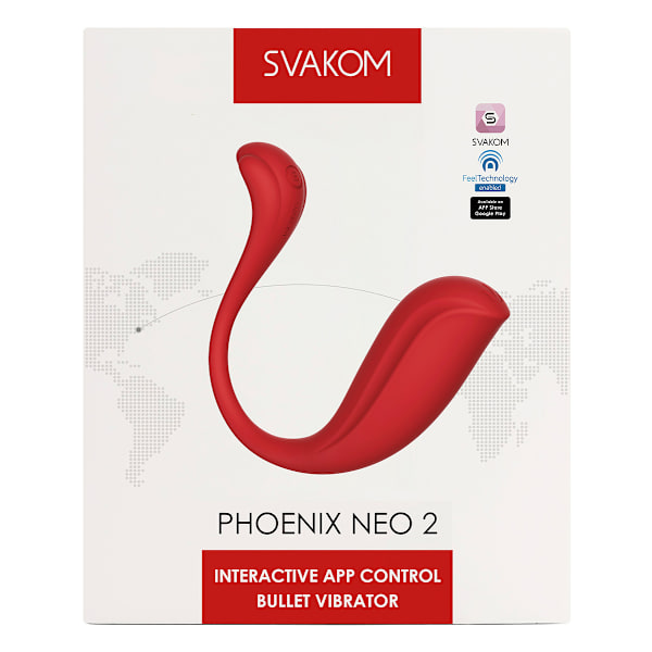 Svakom Connexion: Phoenix Neo 2, Interactive Vibrator, röd Röd