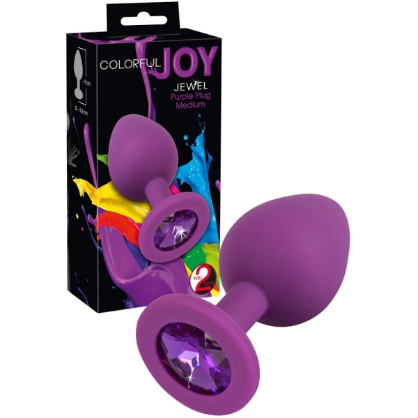 You2Toys: Colorful Joy, Jewel Plug, purple, medium Lila