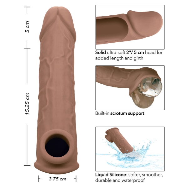 Performance Maxx: Life-Like Extension, 22 cm, mörk Mörk hudfärg