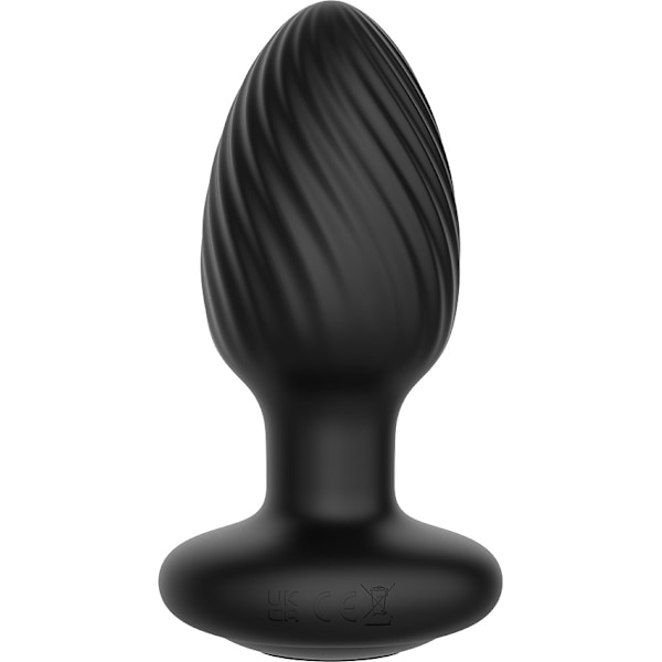 Nexus: Tornado Rotating & Vibrating Butt Plug, extra large Svart