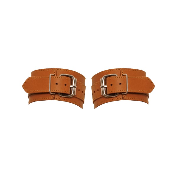 ZADO: Leather Wrist Cuffs Brun