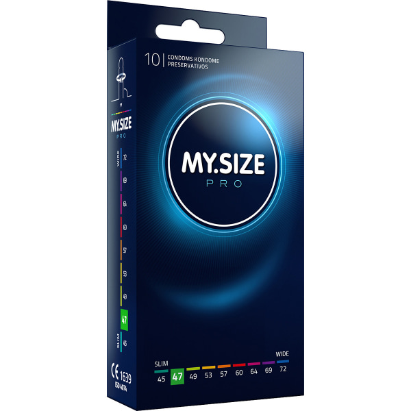 My.Size Pro: Condoms 47mm, 10-pack Transparent