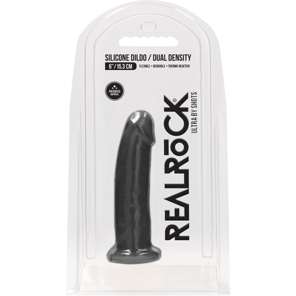 RealRock Ultra: Silicone Dildo / Dual Density Svart