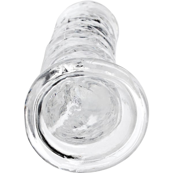 RealRock: Crystal Clear Straight Realistic Dildo, 20 cm Transparent