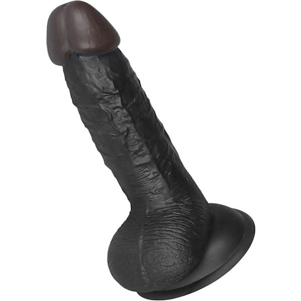 LoveToy: Easy StrapOn Set, 18 cm Mörk hudfärg, Svart