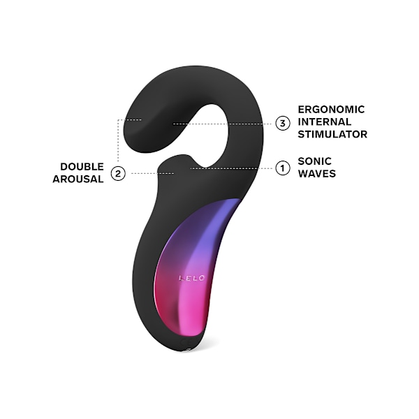 LELO: Enigma, Dual-Action Sonic Massager, svart Svart