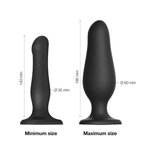 Strap-On-Me: Inflatable Dildo Plug Svart