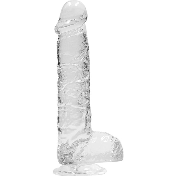 RealRock: Crystal Clear Realistic Dildo, 15 cm Transparent