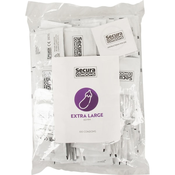 Secura: Extra Large, Kondomer, 100-pack Transparent