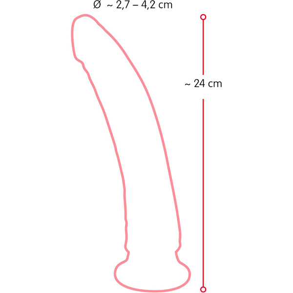 Nature Skin: Soft Dong Dildo, 24 cm Ljus hudfärg