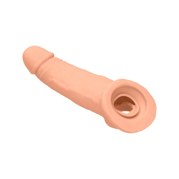 RealRock Skin: Penis Extender with Rings, 22 cm Ljus hudfärg 22 cm
