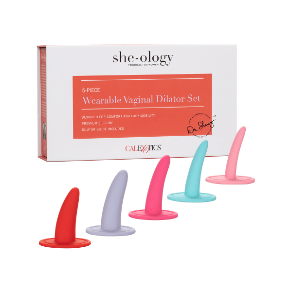 California Exotic: She-ology, 5-Piece Wearable Vaginal Dilato... Lila, Rosa, Röd, Turkos