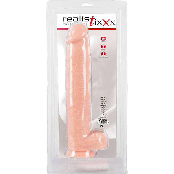 Realistixxx: Real Giant 3XL Dildo, 42 cm Ljus hudfärg