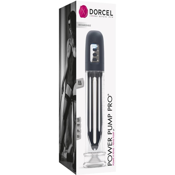 Marc Dorcel: Power Pump Pro, Penis Pumpe Svart, Transparent