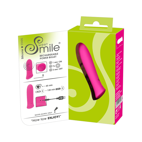 Sweet Smile: Rechargeable Power Bullet, pink Rosa