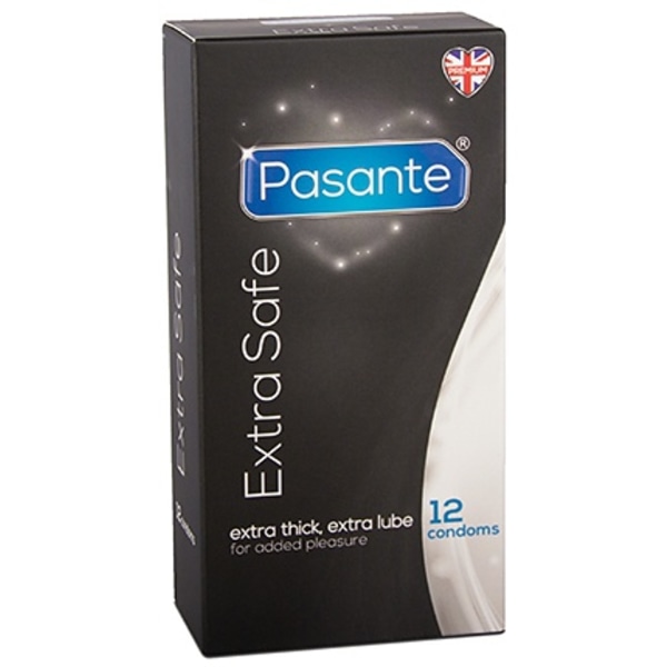 Pasante Extra Safe: Kondomer, 12-pack Transparent