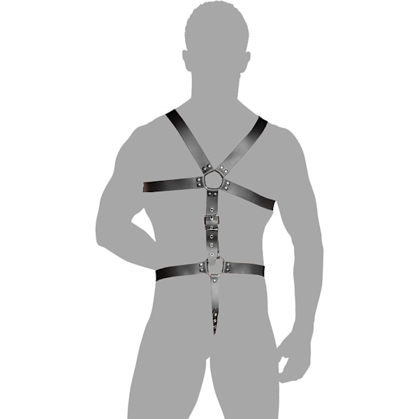 ZADO: Strap Body Harness with Ring Svart