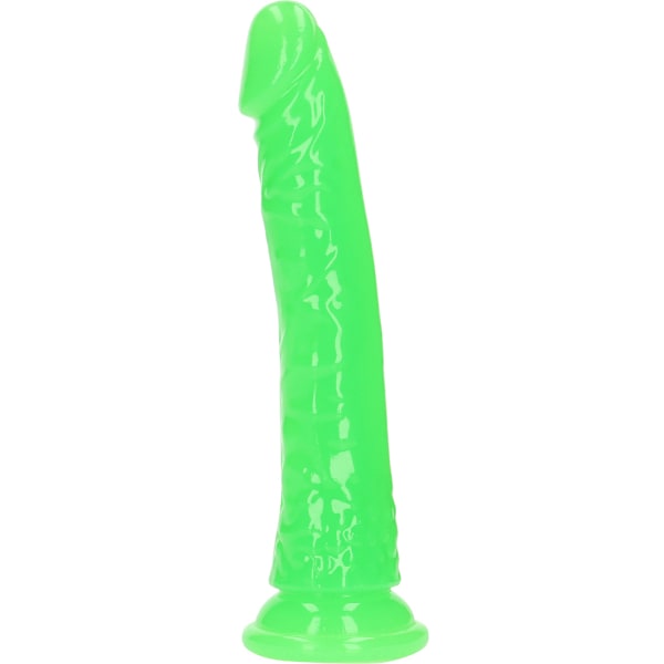 RealRock: Glow in the Dark Realistic Dildo, 20 cm Grön, Självlysande