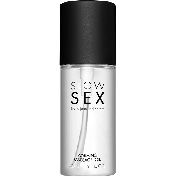 Bijoux Indiscrets: Slow Sex, Varmende Massageolie, 50 ml Transparent
