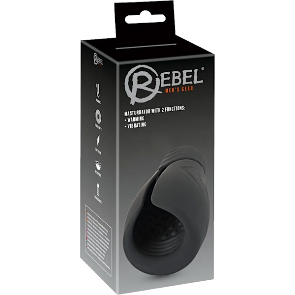 Rebel: Warming and Vibrating Masturbator Svart